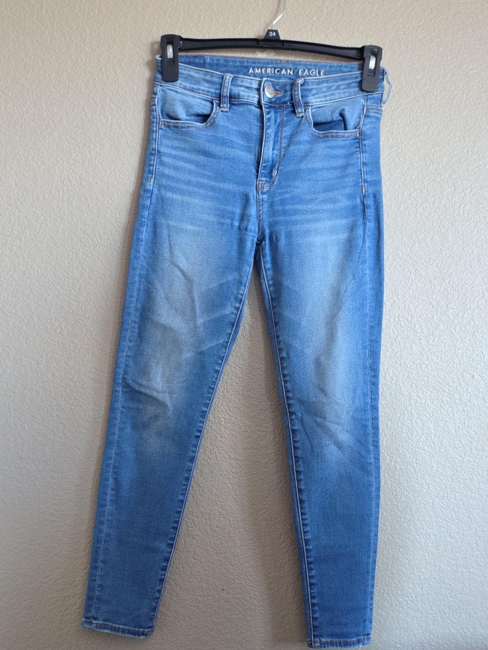 American Eagle Outfitters Medium Blue High-Rise Skinny Jeans